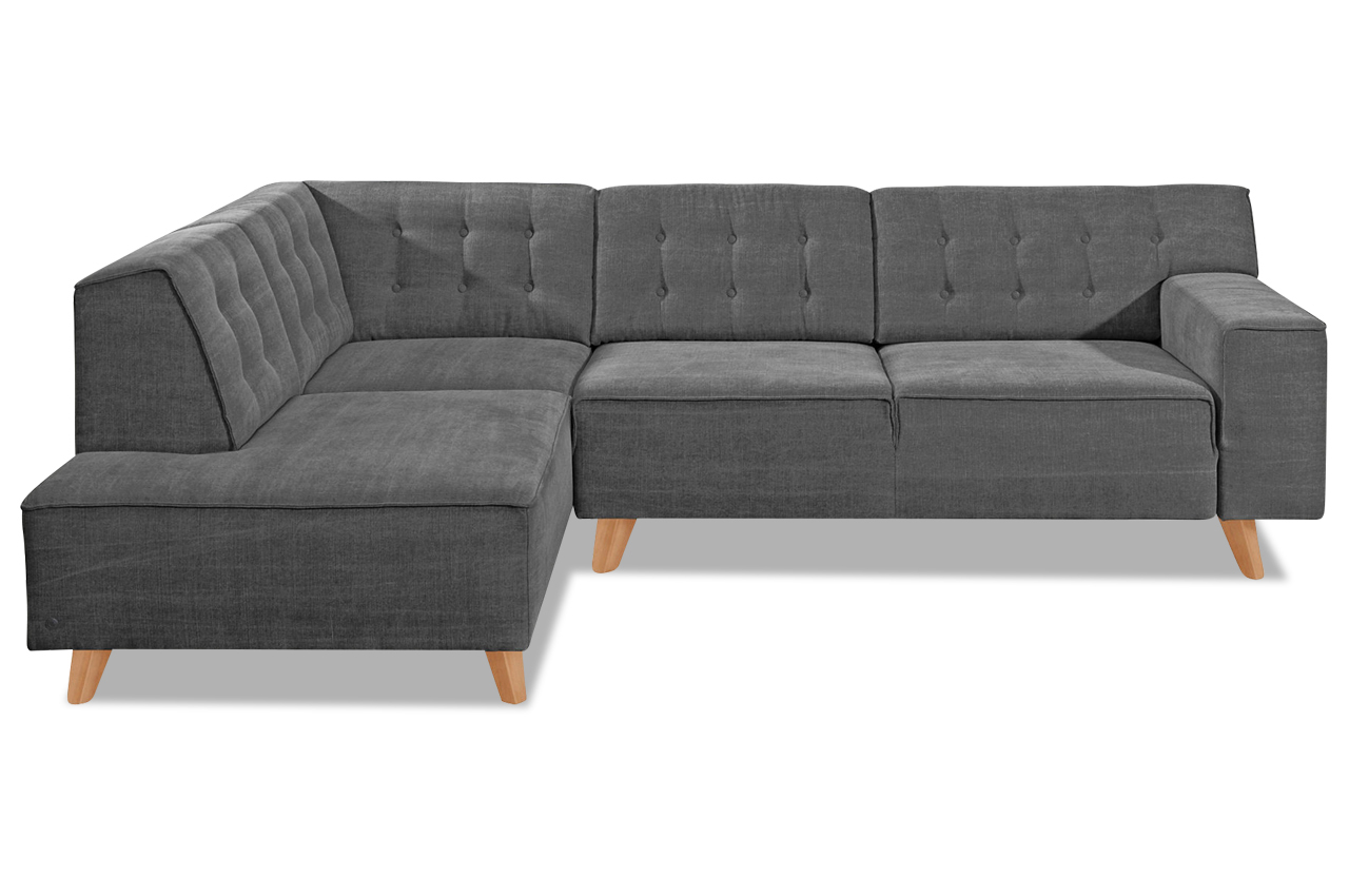 Tom Tailor Ecksofa XL Nordic Chic links Anthrazit Sofas zum halben