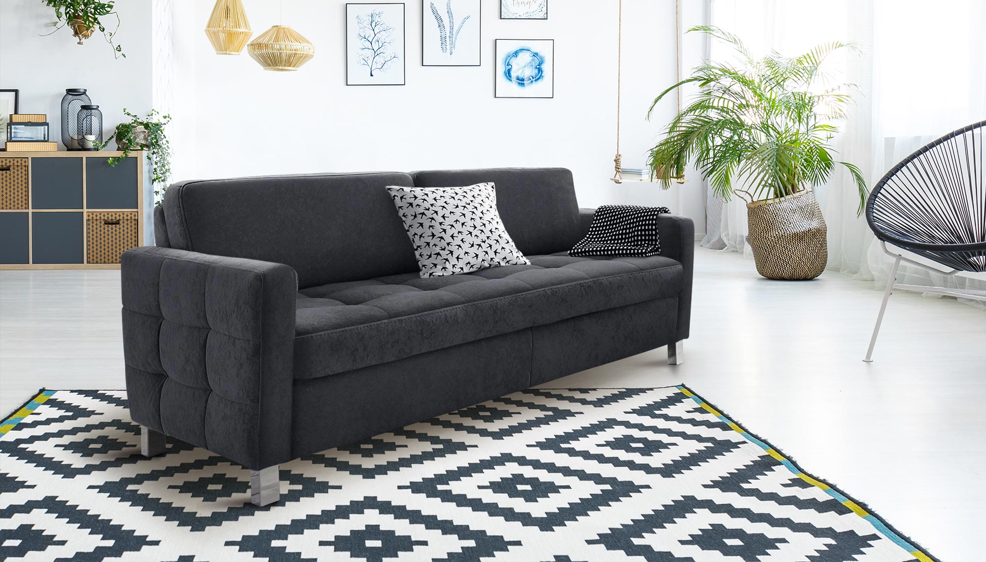 3er Sofa Grau  Sofas  zum halben Preis