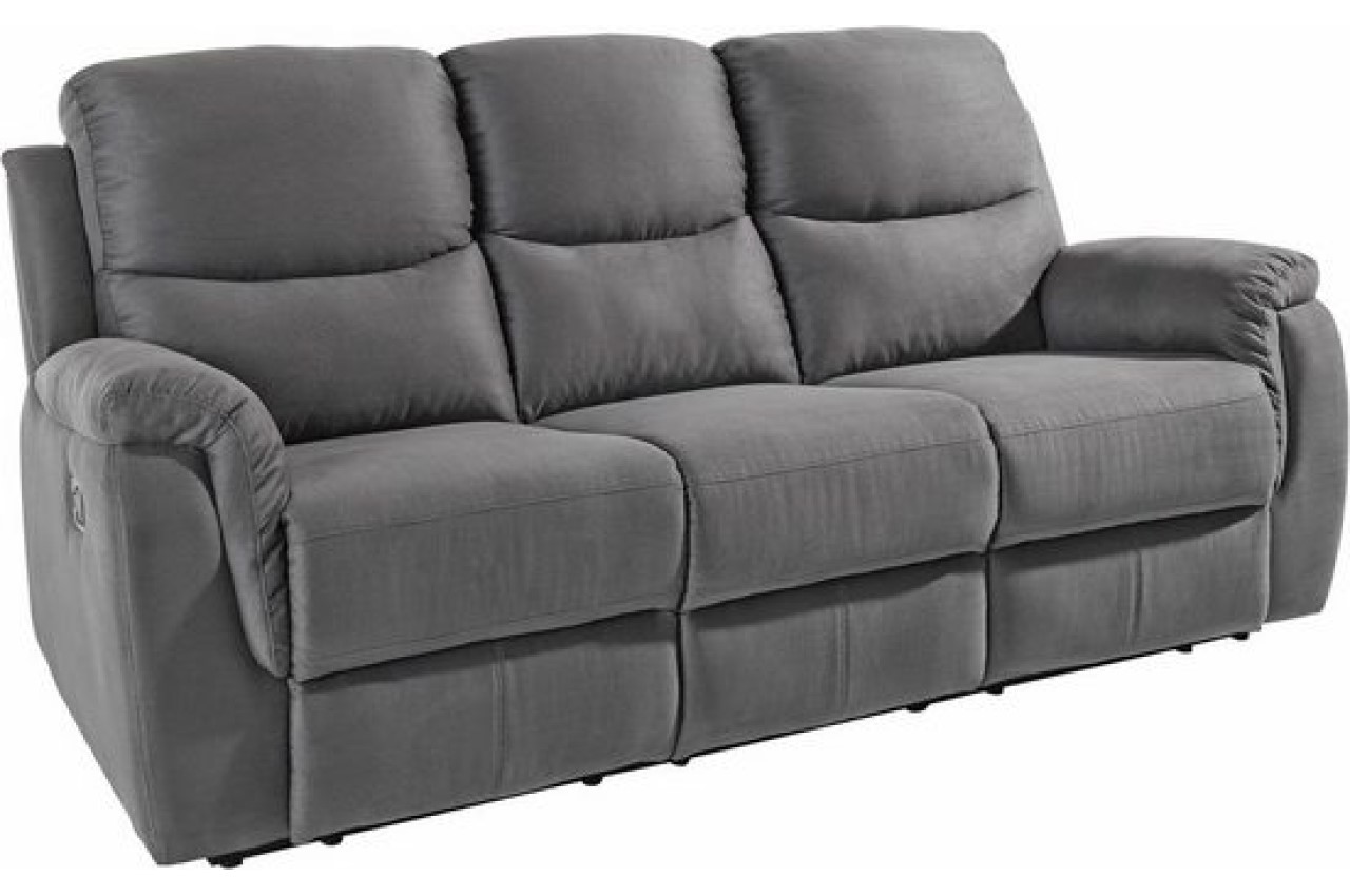 3er-Sofa Diana - mit Relax - Grau mit Federkern | Sofas ...