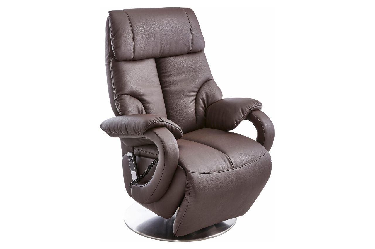 Leder Fernsehsessel Gisborne mit Relax Braun Sofas zum halben Preis
