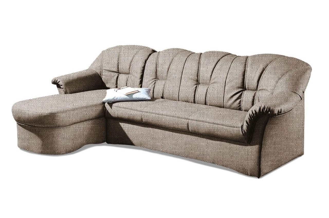 Ecksofa Papenburg links mit Schlaffunktion Braun Sofas zum halben
