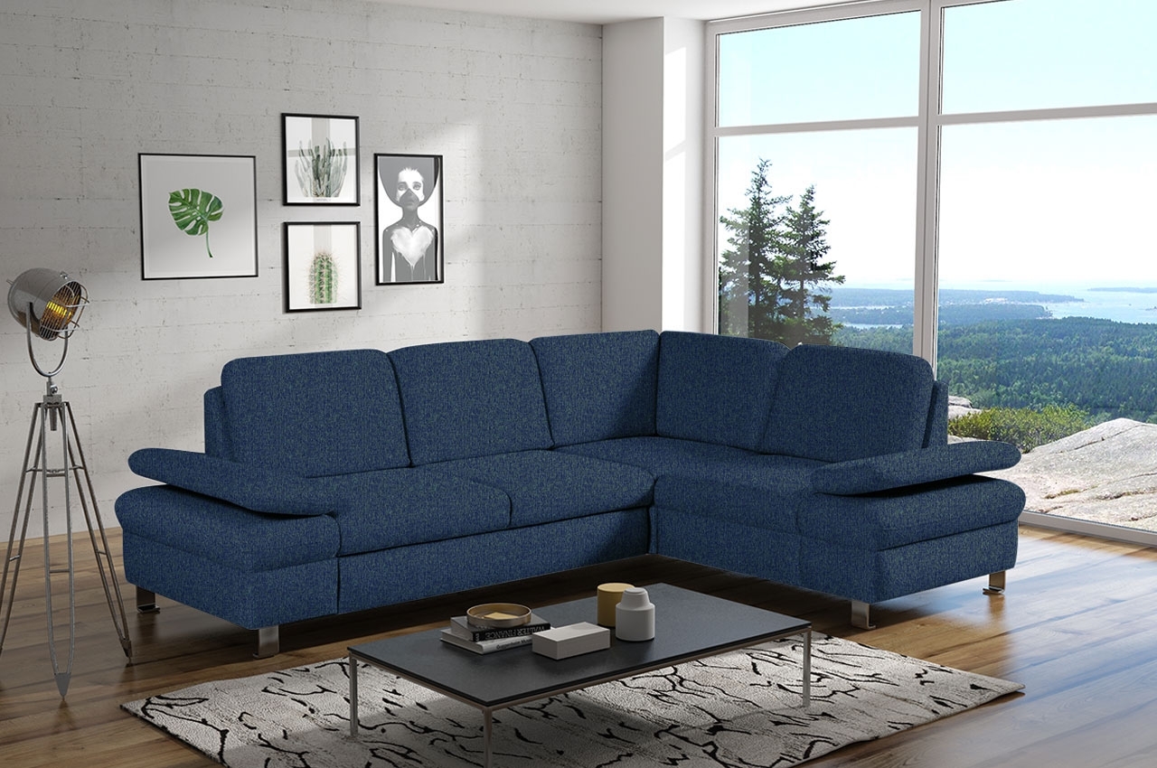 uitbreiden verkopen blouse Rundecke Sorento - mit Schlaffunktion - Navy | Sofas zum halben Preis