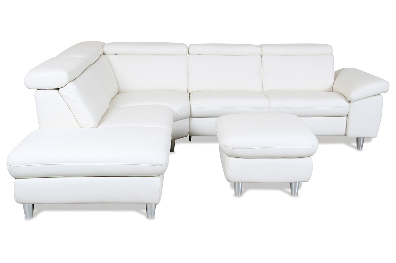 Poco Leder Rundecke Vito Tonga Creme mit Federkern -> Ecksofa Vito Poco Leder Rundecke Vito Tonga Creme mit Federkern -> Ecksofa Vito