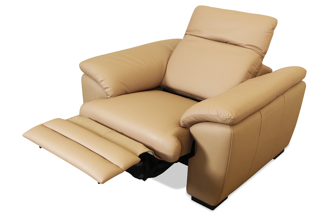 Htl international leder fernsehsessel 1817 mit relax creme ...