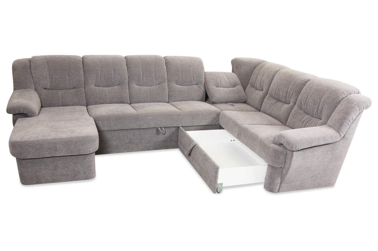 Matex wohnlandschaft orion mit relax und schlaffunktion grau ...