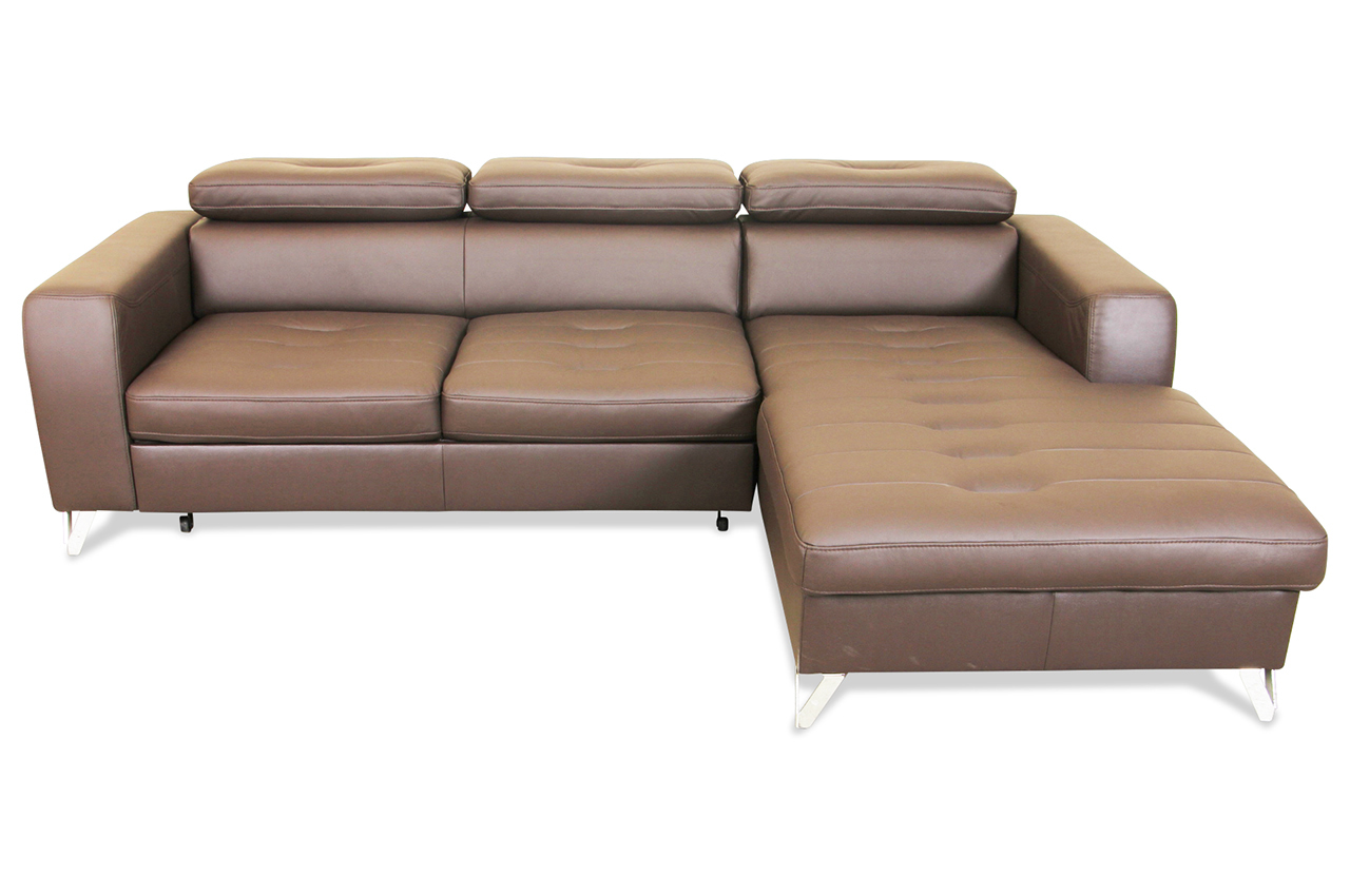 AEK Leder Ecksofa Rio mit Schlaffunktion Braun -> Ecksofa Mit Schlaffunktion Braun AEK Leder Ecksofa Rio mit Schlaffunktion Braun -> Ecksofa Mit Schlaffunktion Braun