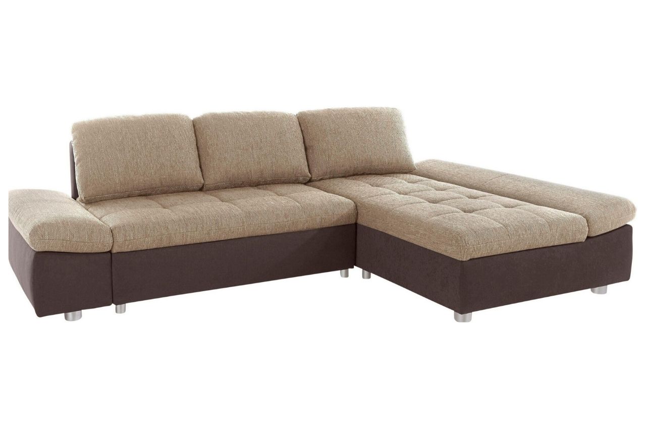 Sofa L-Form rechts - mit Schlaffunktion - Beige | Sofas ...