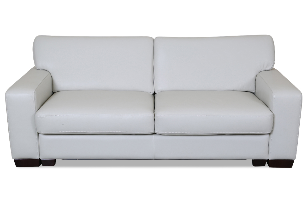 Leder 3er-Sofa - Weiss | Sofas zum halben Preis