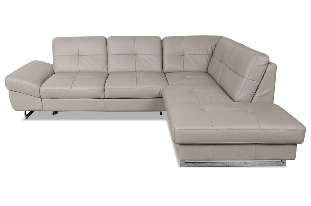 Cotta Leder Ecksofa XL Rockstar Grau Sofas zum halben Preis