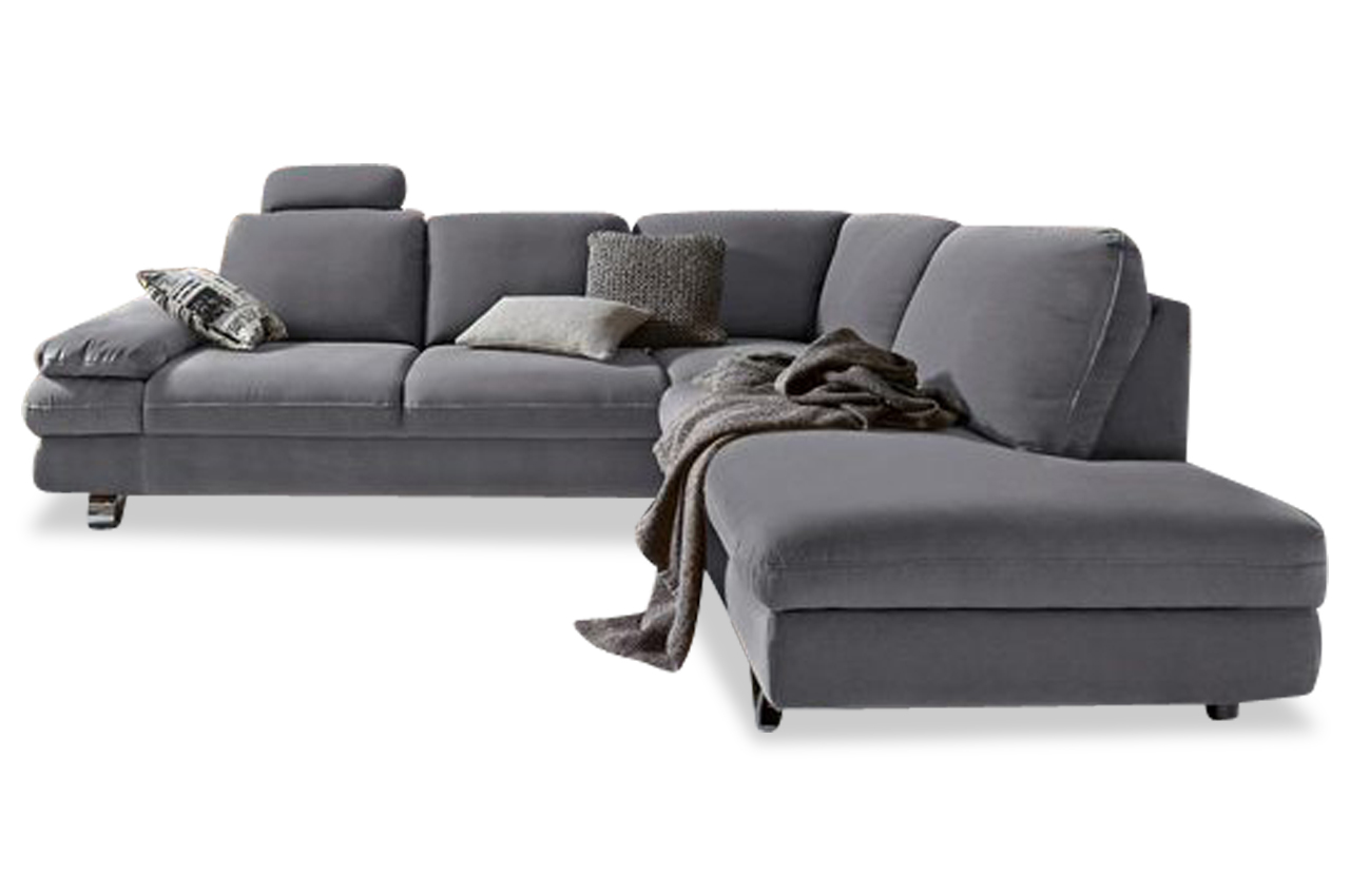 Cotta Ecksofa XL Manhattan rechts Grau Sofas zum halben Preis