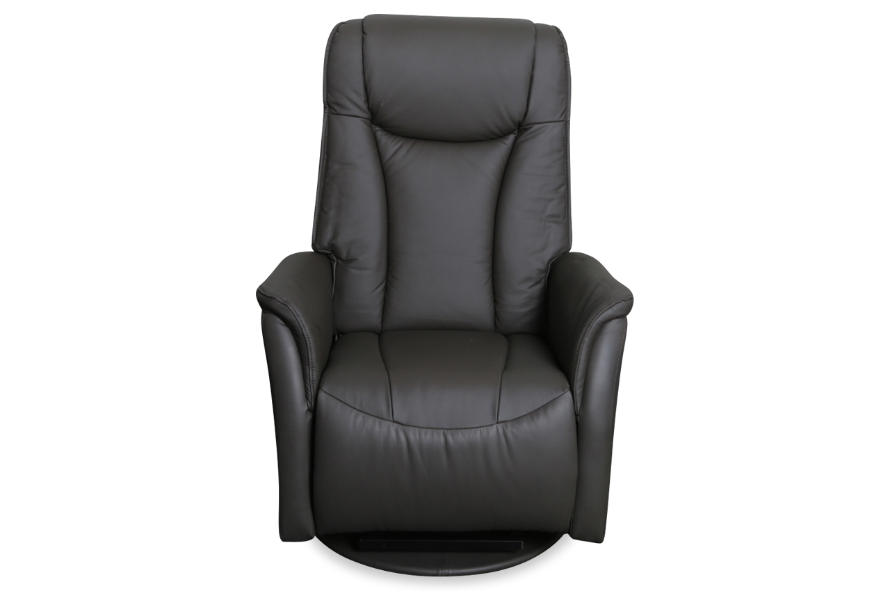 Leder Fernsehsessel Tivoli mit Relax Mokka mit Federkern Leder