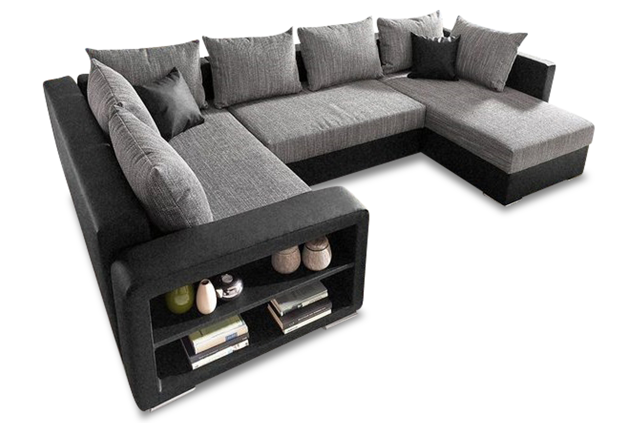 Collection Ab Wohnlandschaft John Links Mit Schlaffunktion Grau Mit Federkern