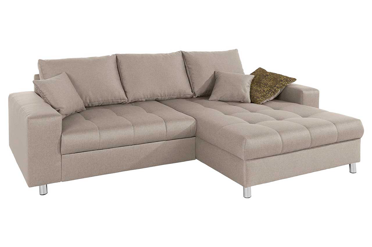 Ecksofa rechts - mit Schlaffunktion - Beige | Sofas zum ...