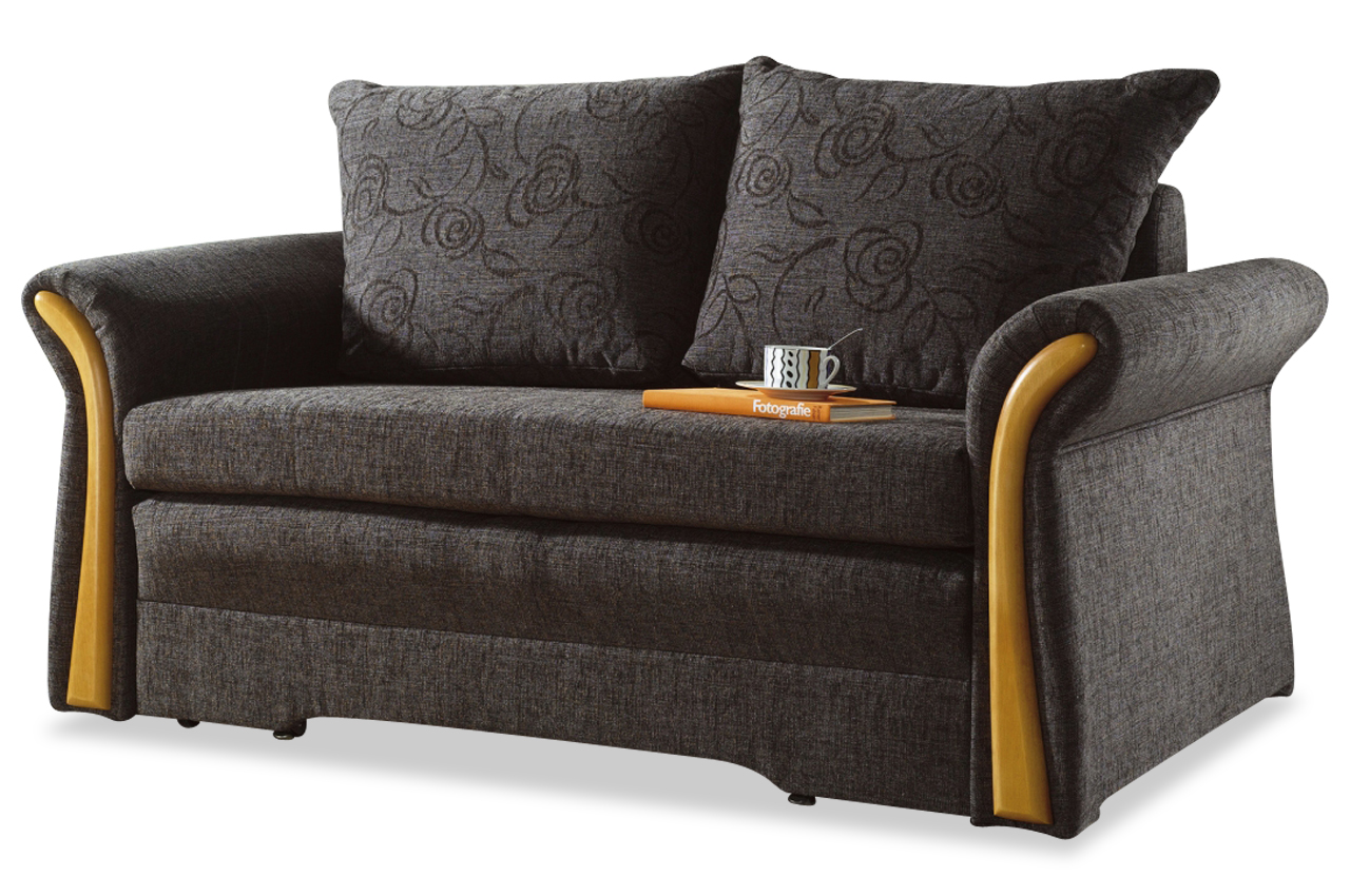 2erSofa Daniel 16468 mit Schlaffunktion Anthrazit Sofas zum