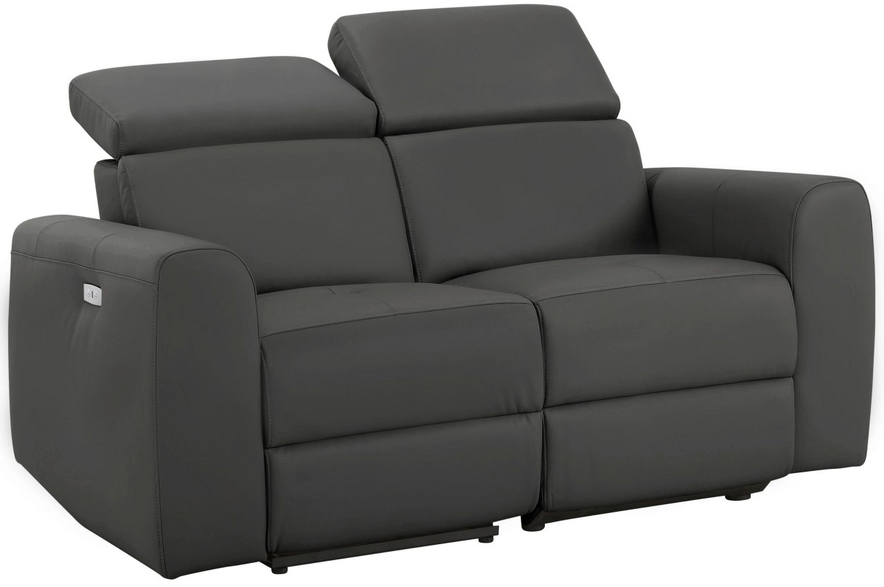 Leder 2erSofa mit Relax Grau Sofas zum halben Preis