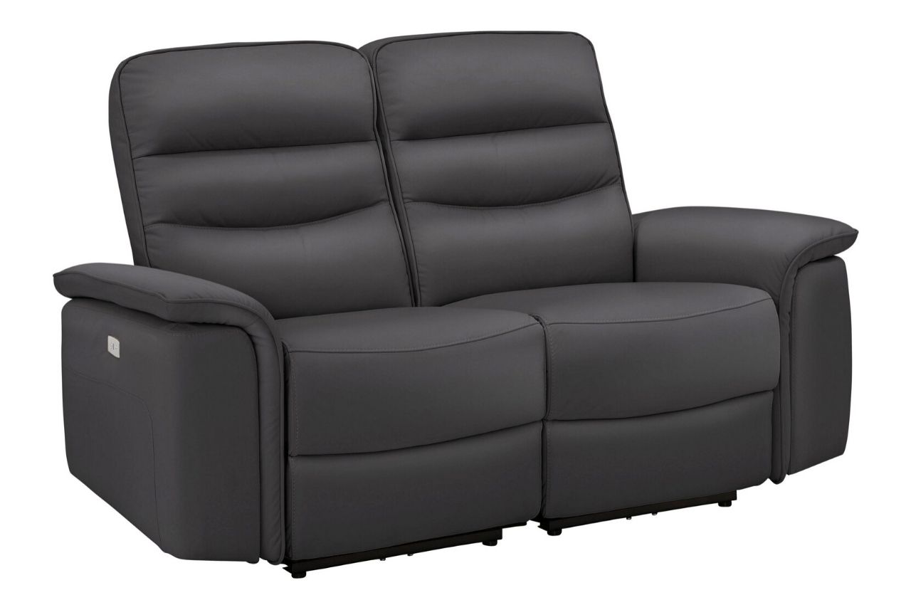 Leder 2erSofa mit Relax Braun mit Federkern Sofas zum halben Preis