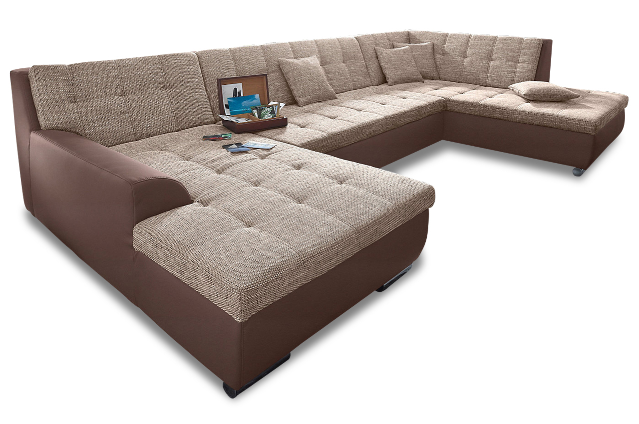 Wohnlandschaft Treviso mit BETT | Sofas zum halben Preis