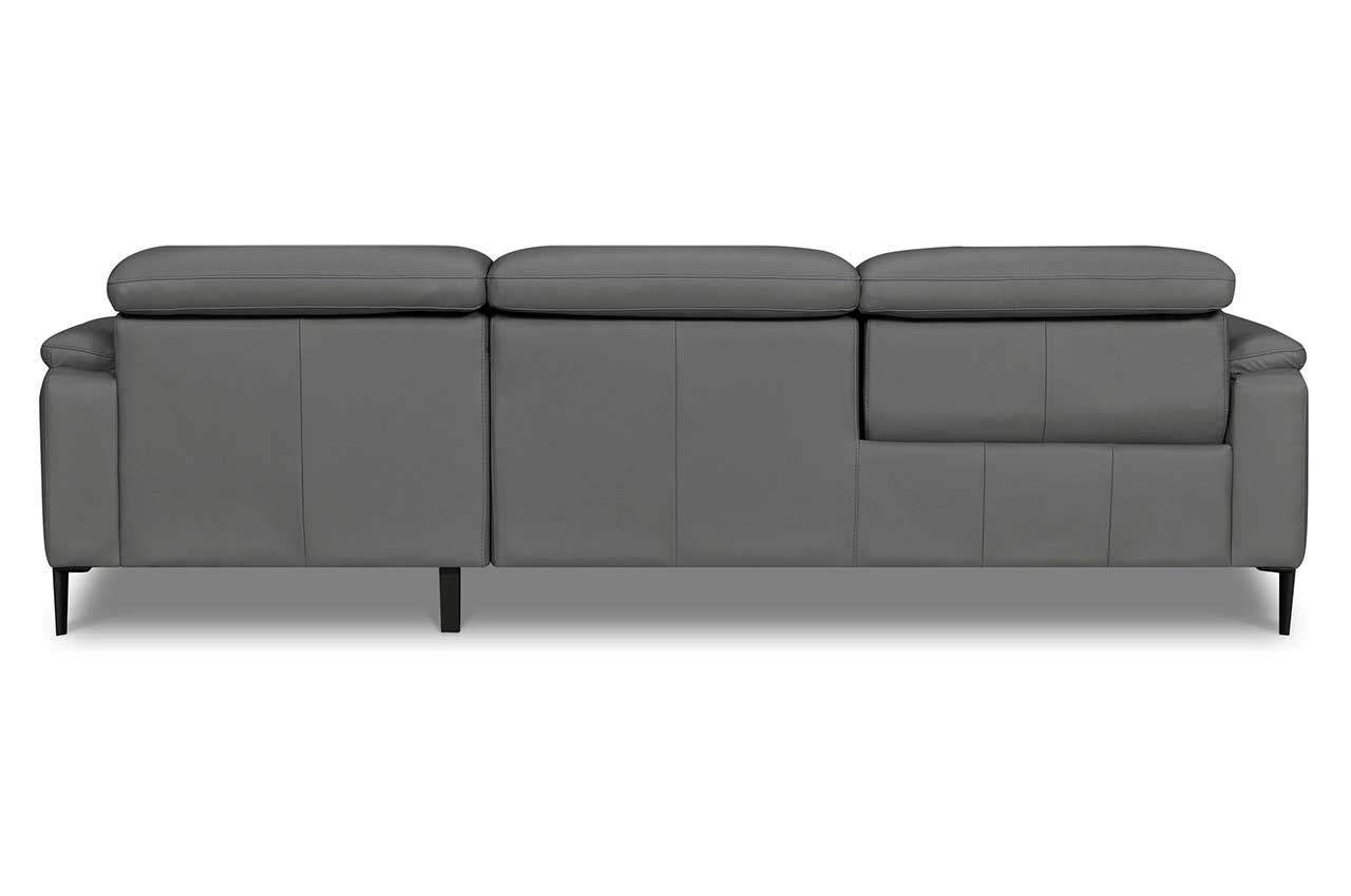 Leder Sofa L-Form links - mit Relax - Grau - Ecksofas ...