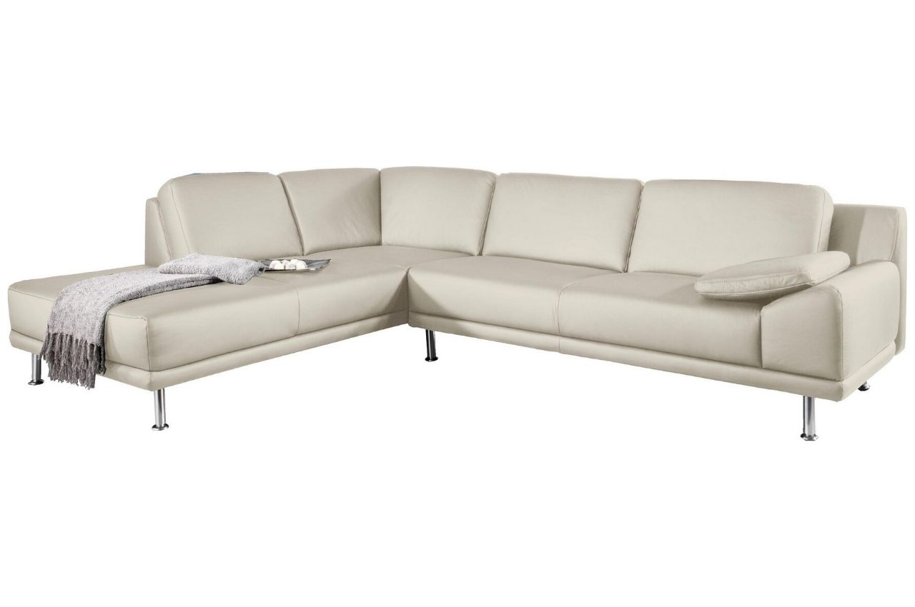 Leder Ecksofa XL links Beige Sofas zum halben Preis