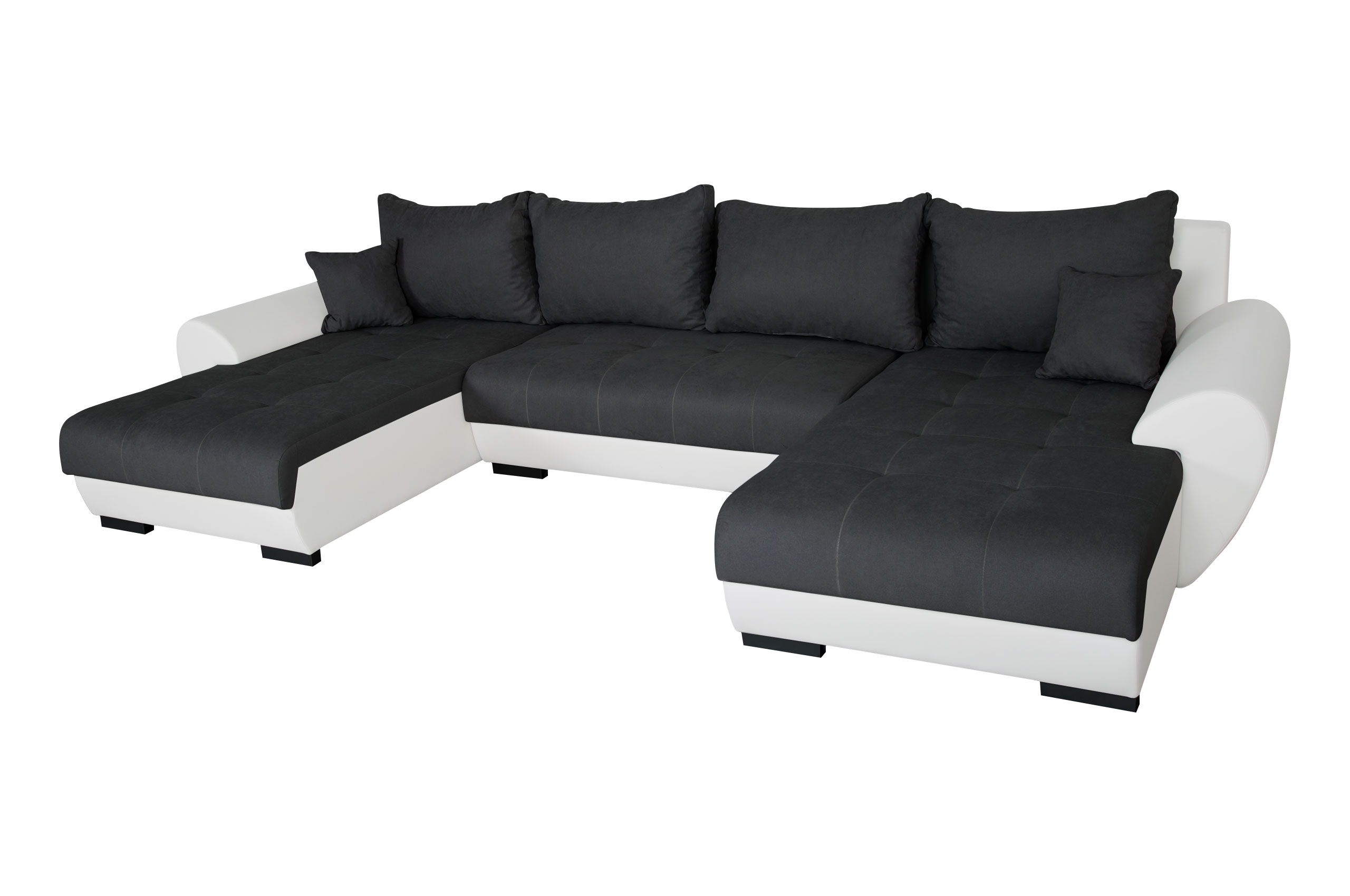 Wohnlandschaft Trendy beidseitig - mit Schlaffunktion - Anthrazit