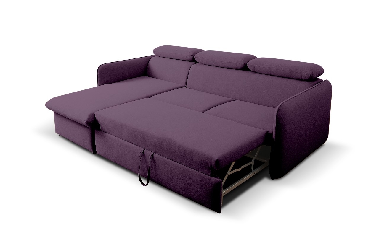 Eckcouch Emilio links - mit Schlaffunktion - Purple - Ecksofas | Sofas