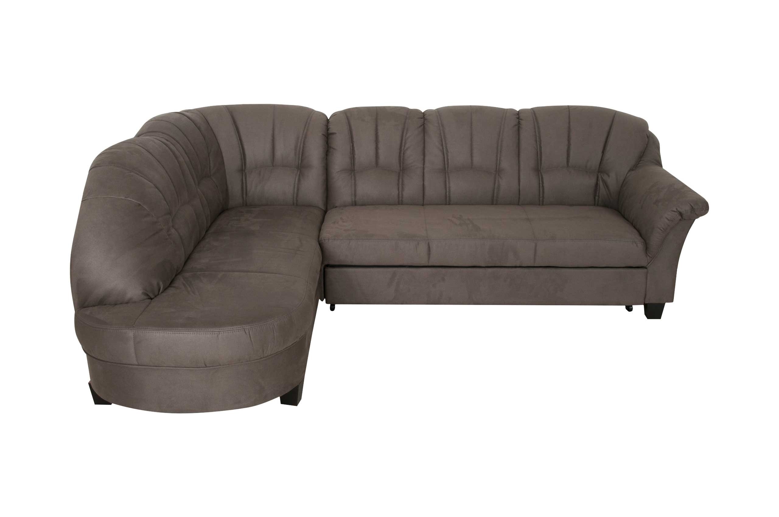 Ecksofa XL Budapest rechts mit Schlaffunktion Taupe Sofas zum