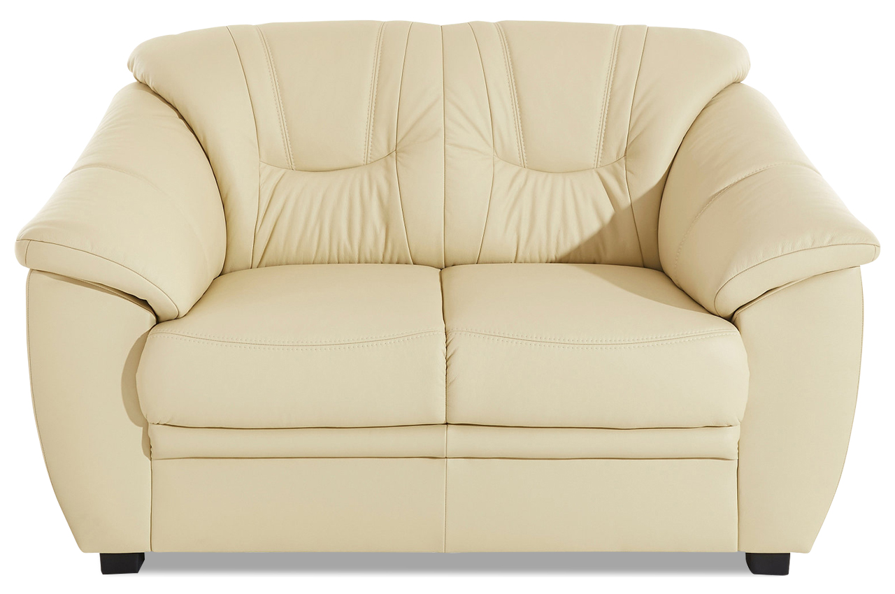 Leder 2er-Sofa - Creme | Sofas zum halben Preis