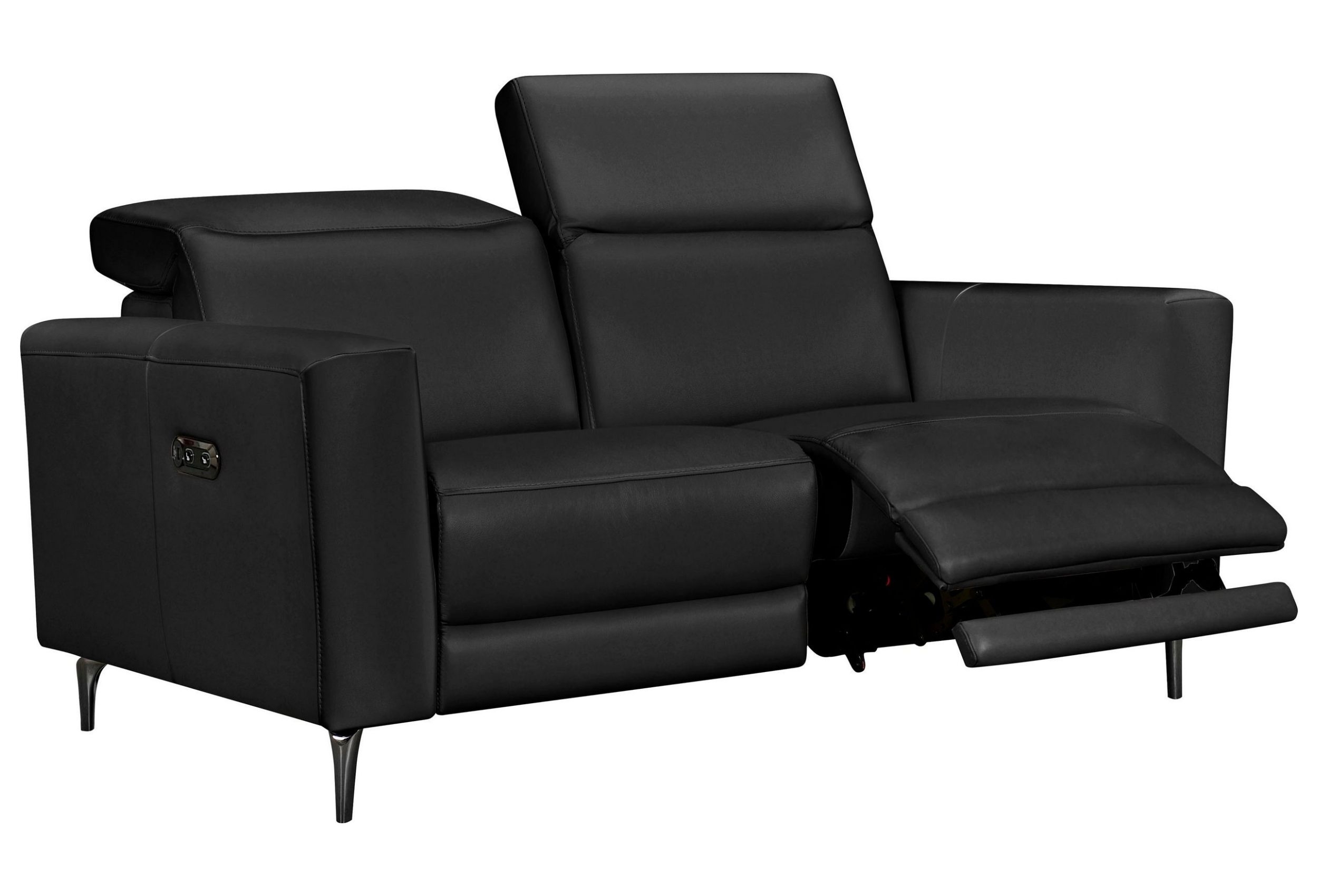 Leder 2erSofa Indiana Schwarz Sofas zum halben Preis