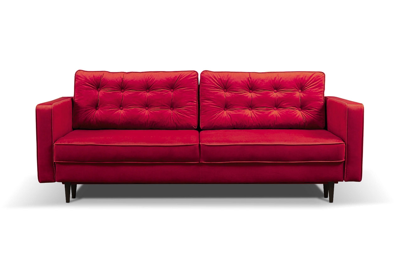 3er-Sofa Tivoli - mit Schlaffunktion - Rot | Sofas zum halben Preis