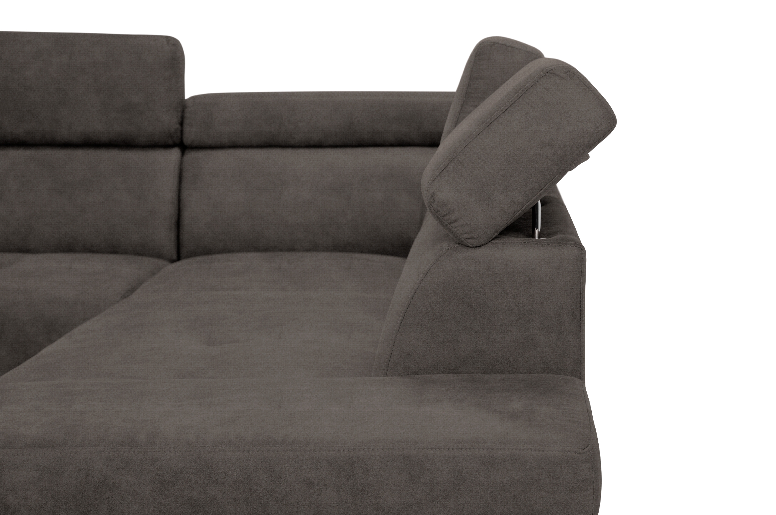 Eckcouch Paulo rechts Mittelbraun Sofas zum halben Preis