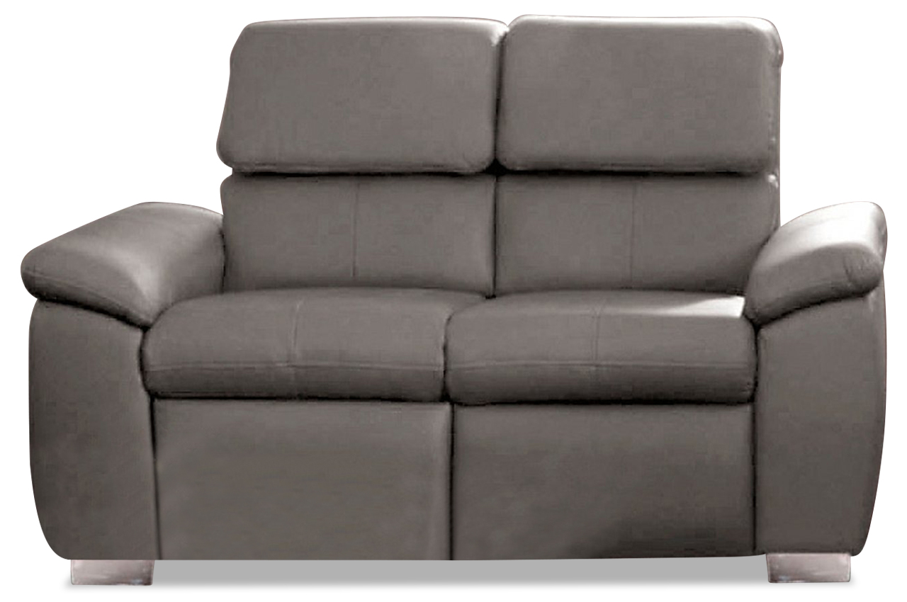 Leder 2erSofa mit Relax Grau Sofas zum halben Preis