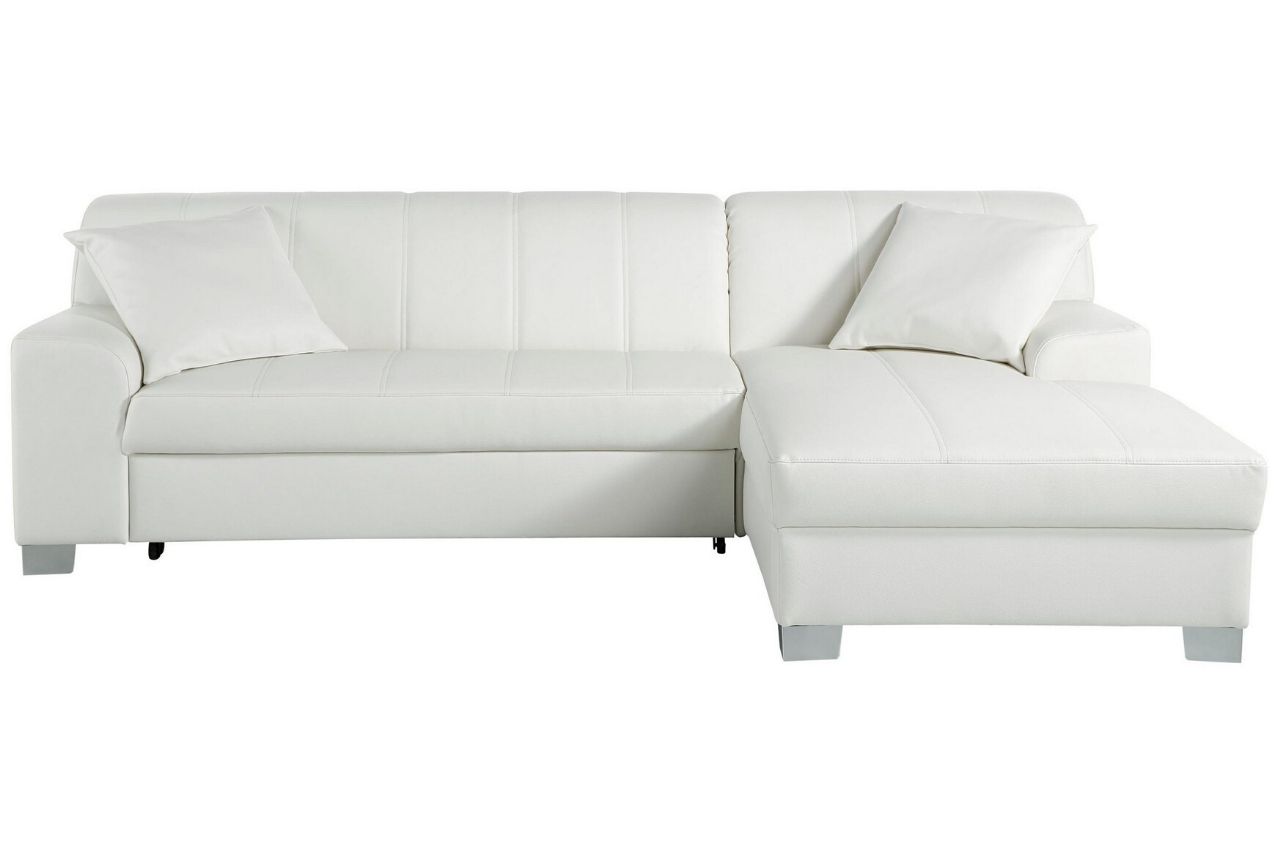 Eckcouch Emily rechts - mit Schlaffunktion - Weiss | Sofas ...