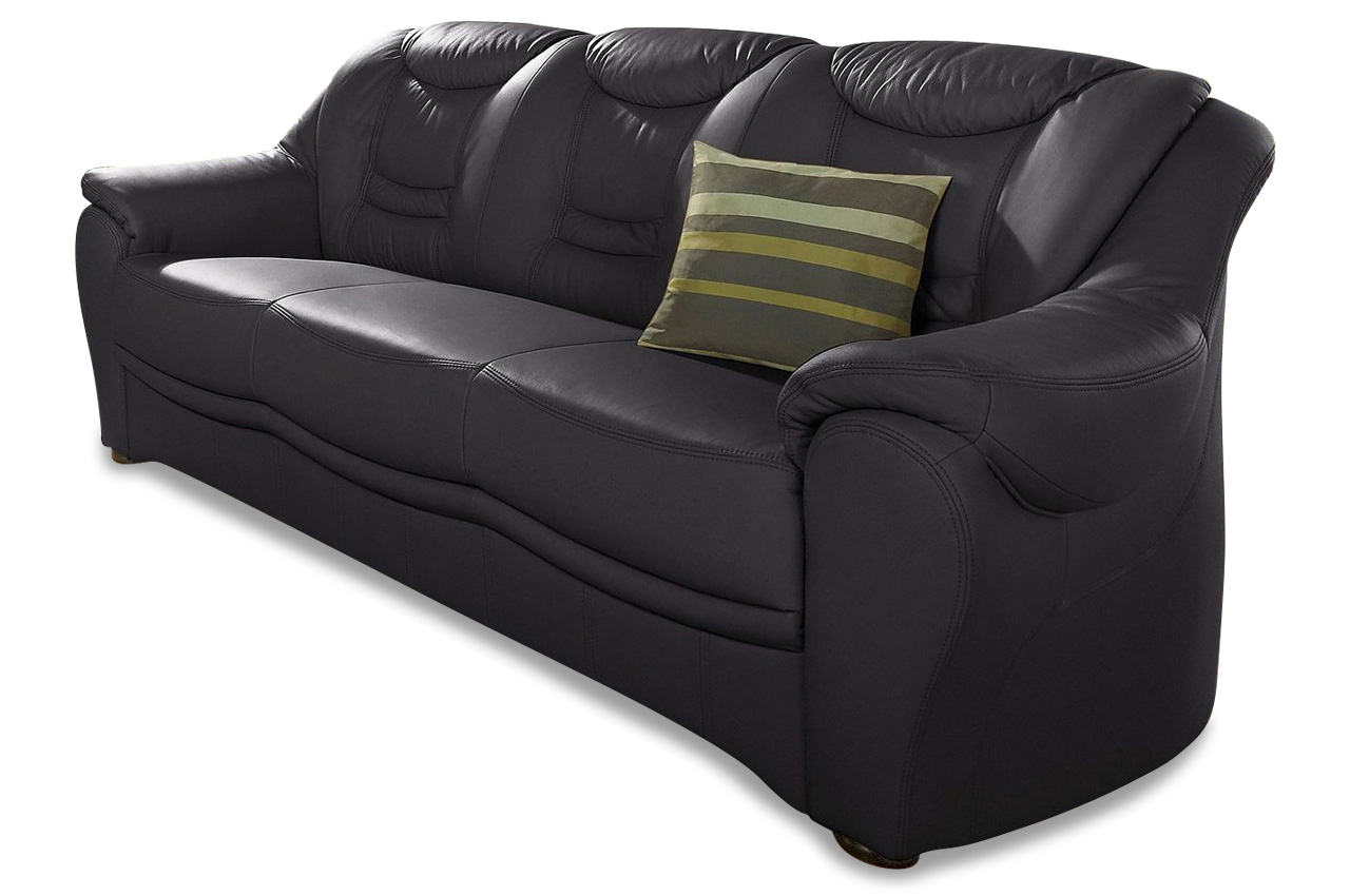 Leder 3er Sofa Bansin Creme Mit Federkern Sofas Zum Halben Preis