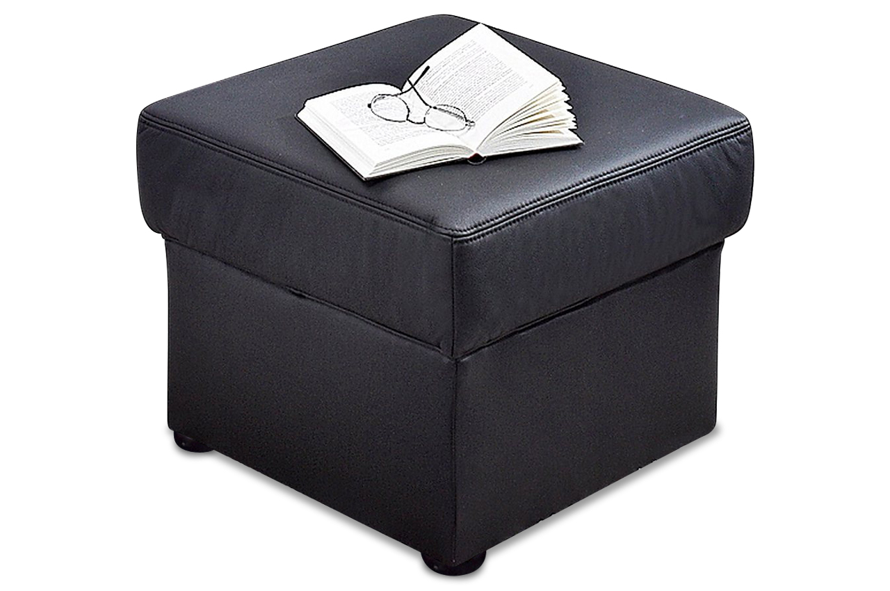 Leder Hocker - Schwarz | Sofas zum halben Preis