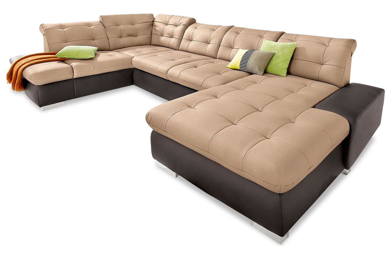 wohnlandschaft braun leder, leder wohnlandschaft - braun | sofas zum halben preis, Design ideen