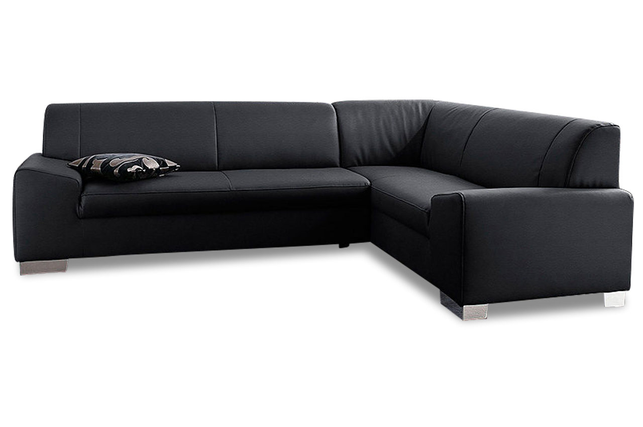 Sofa Couch Ecksofa XL Alisson rechts Schwarz Kunstleder eBay