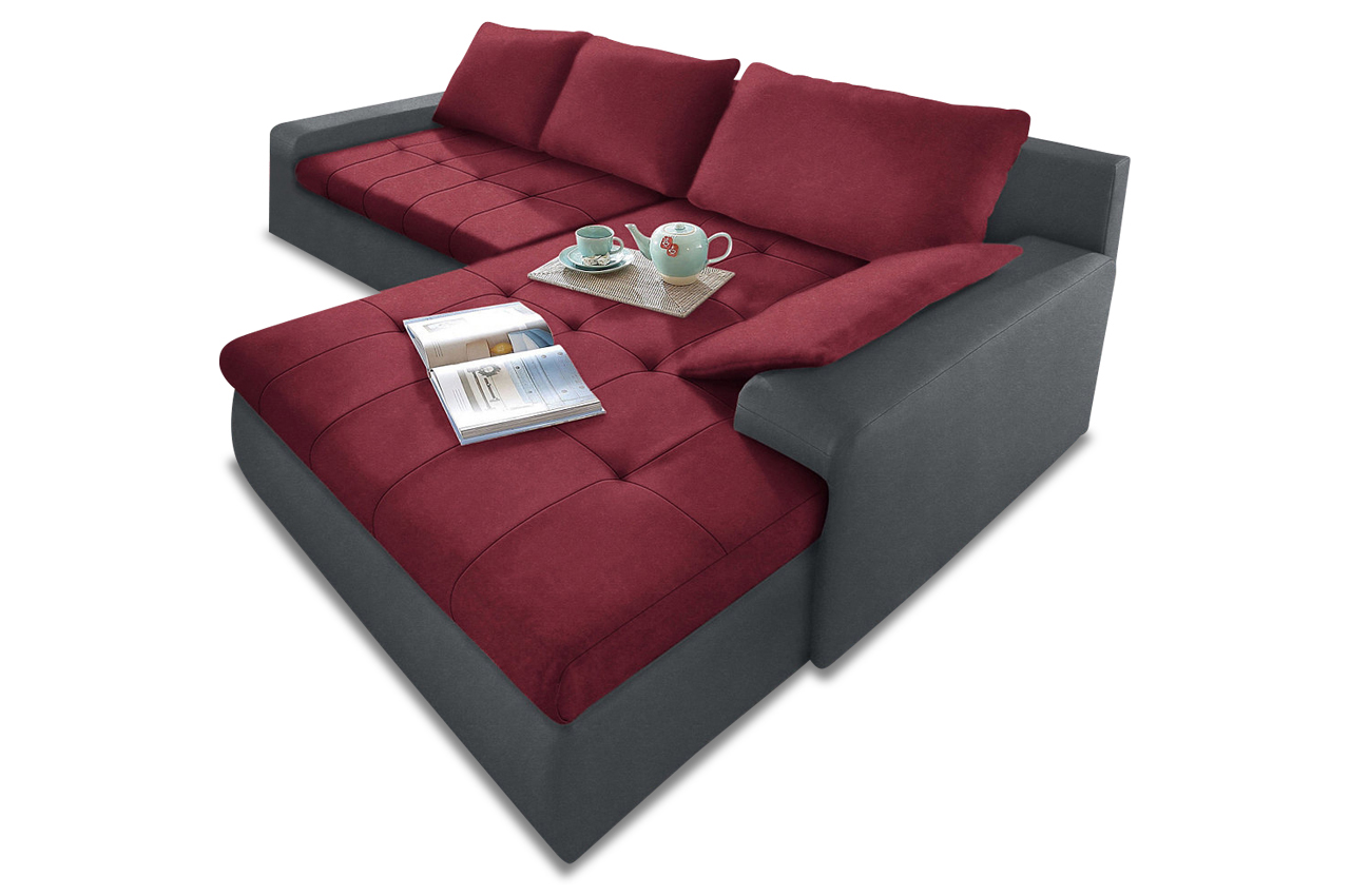 Ecksofa Candy XL - mit Schlaffunktion - Rot | Sofas zum ...