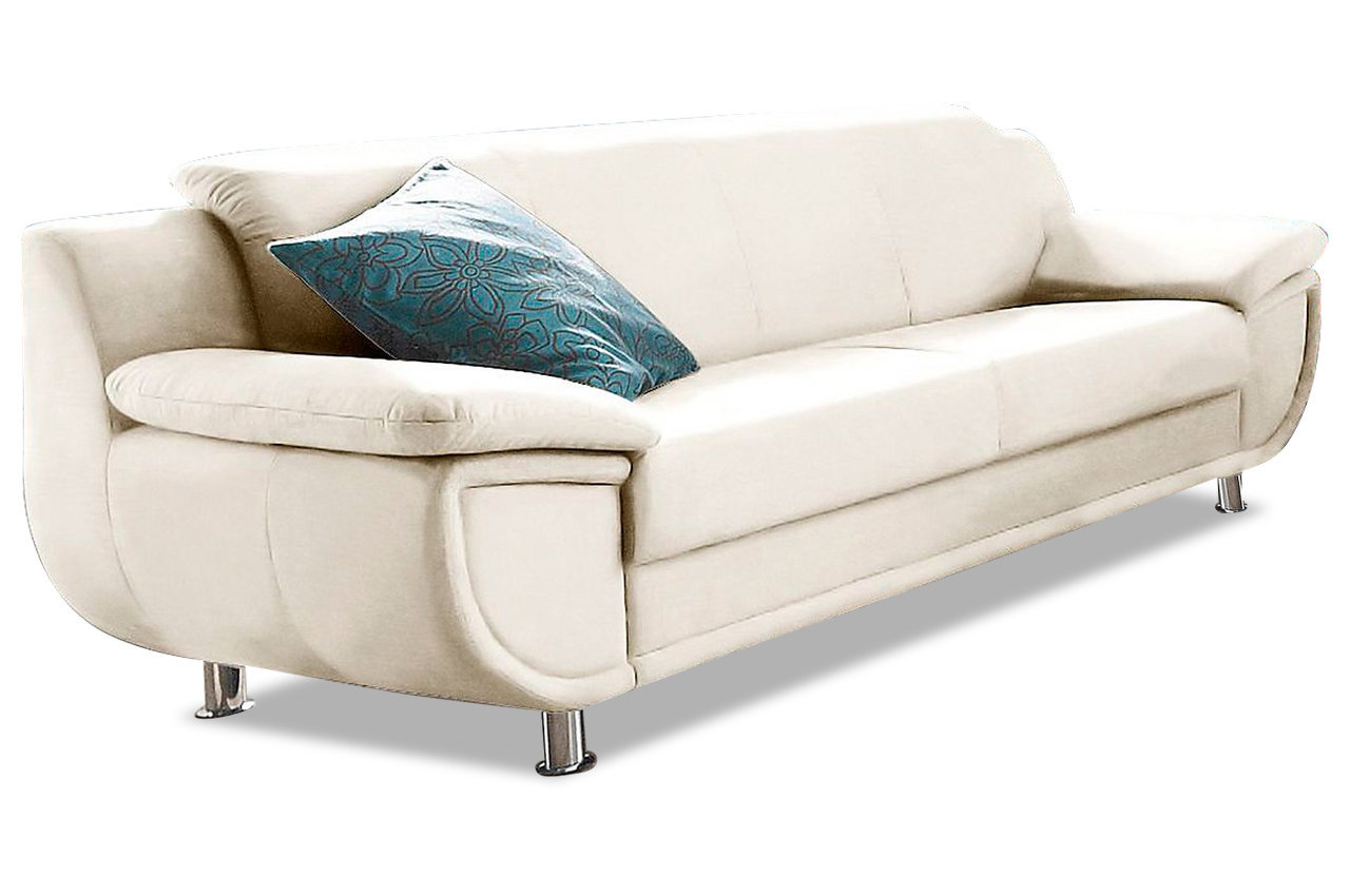 Leder 3er-Sofa Rondo - Braun | Sofas zum halben Preis