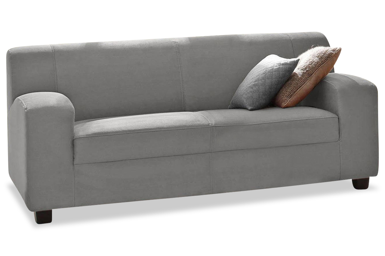 2er-Sofa Fun - Grau mit Federkern | Sofas zum halben Preis
