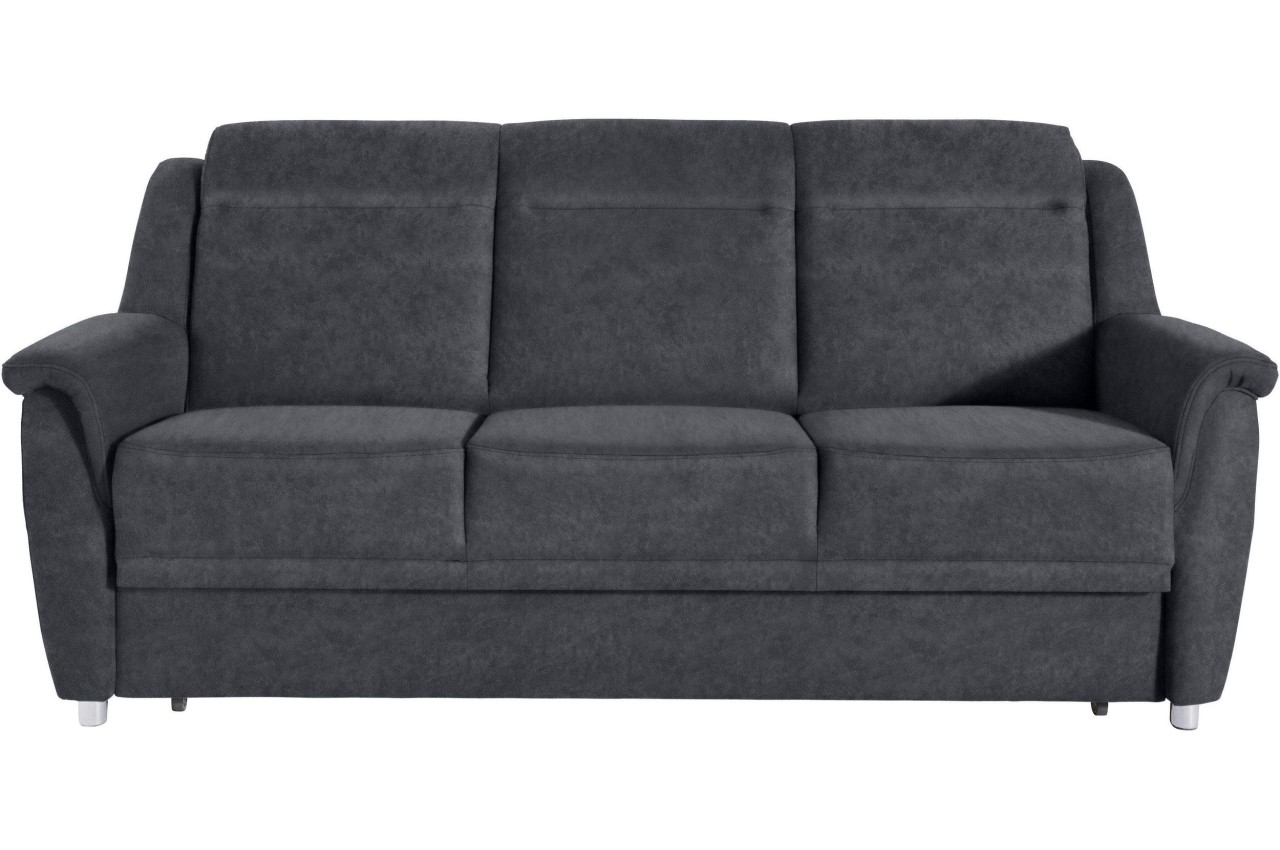 3er-Sofa Katarina - Anthrazit mit Federkern | Sofas zum halben Preis