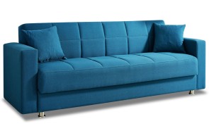 3er-Sofa Sofia - mit Schlaffunktion - Blau