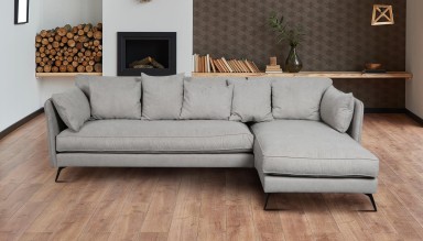 Ecksofa XL Bonham-P rechts - Graubeige