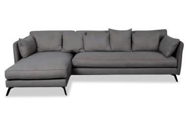 Ecksofa XL Bonham-P links - Stahl