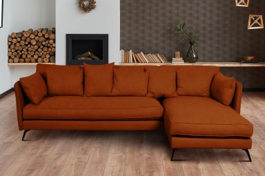 Ecksofa XL Bonham-P rechts - Rust