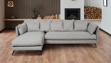 Ecksofa XL Bonham-P links - Graubeige