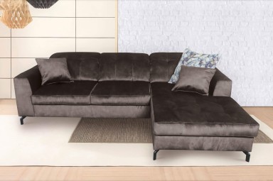 Ecksofa Lacona rechts - mit Relax - Mokka