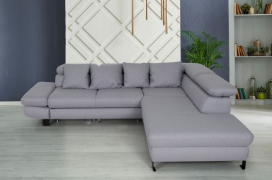 Ecksofa NewSunset Fly - mit Schlaffunktion - Silber