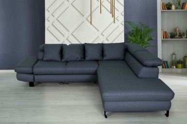 Sofa L-Form NewSunset Fly rechts - mit Schlaffunktion - Denim