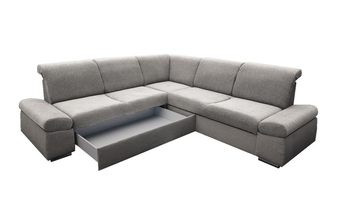 Rundecke Flair links - mit Schlaffunktion - Silber