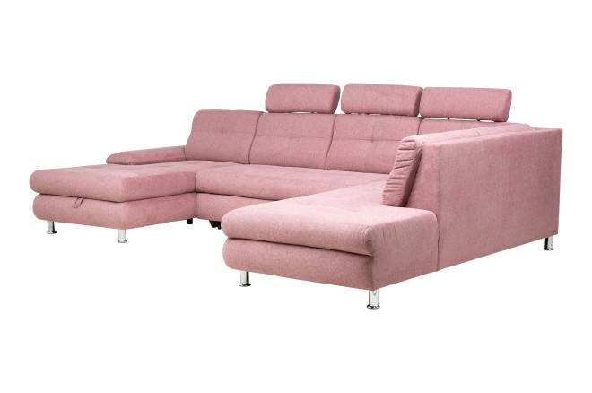 Wohnlandschaft Alba-P rechts - mit Schlaffunktion - Pink
